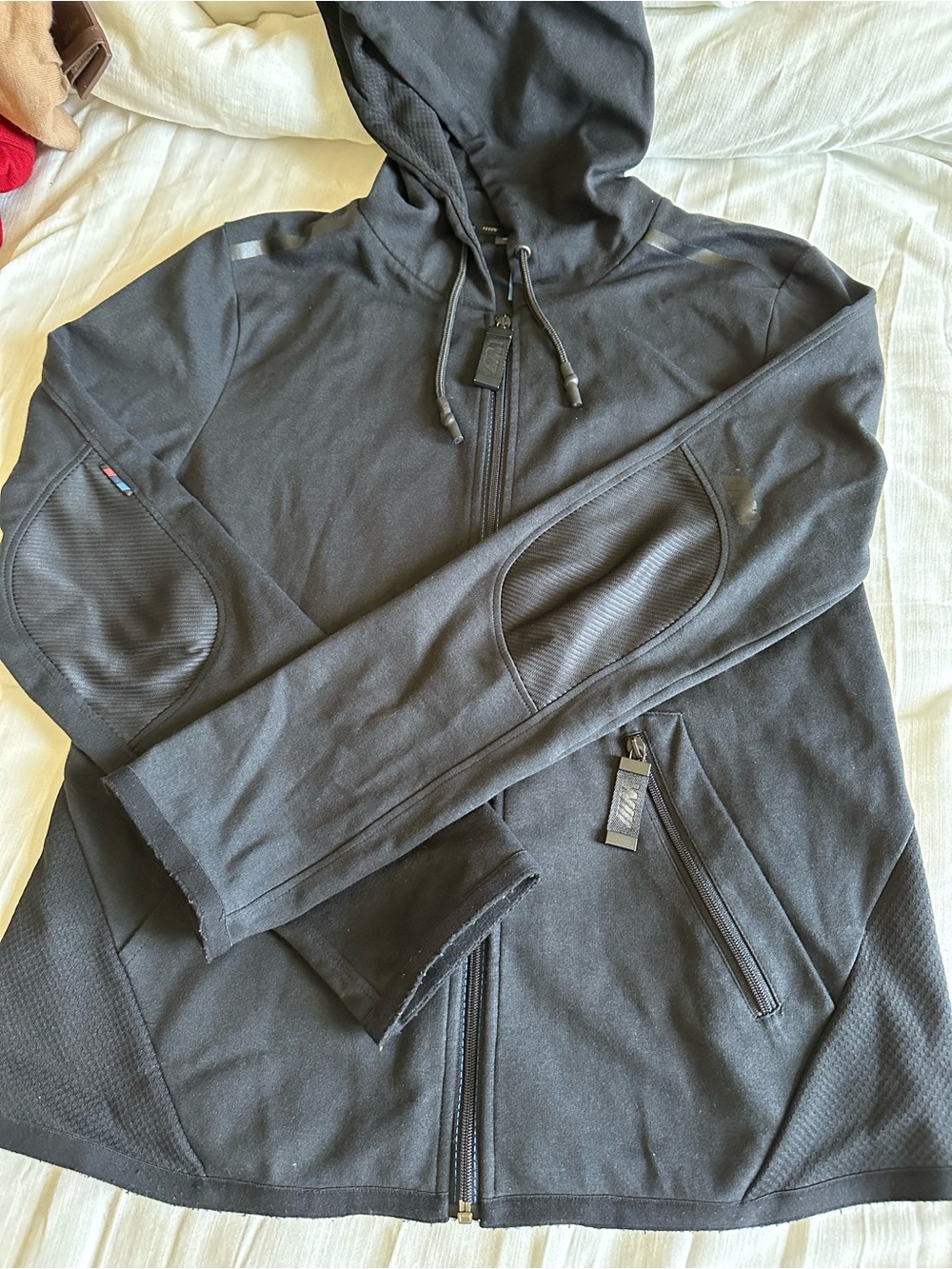 BMW M Sport Black Full-Zip Hooded Jacket